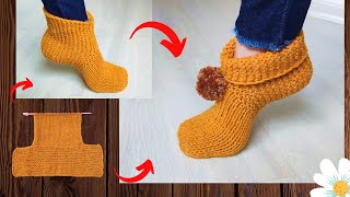 PANTUFA DE TRICÔ FÁCIL