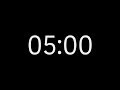 5 Minutes Countdown Timer 4K (no sound) - Black