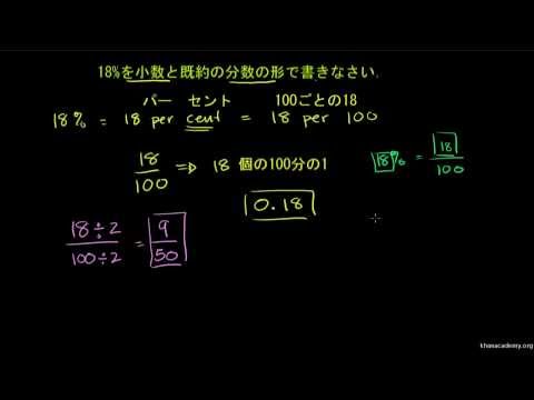 パーセントから小数 分数への変換例 ビデオ パーセント 小数 分数の変換 カーンアカデミー