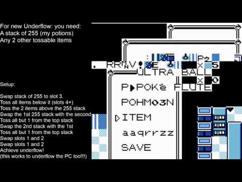 New "Dry Underflow" Setup for Pokemon Glitched