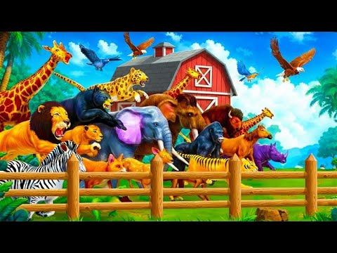Zoo Animals Great Escape Adventures - Lion, Elephant, Gorilla, Horse, Bear, Leopard, Giraffe & Bison