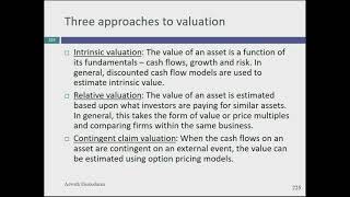 Session 24: Valuation 101