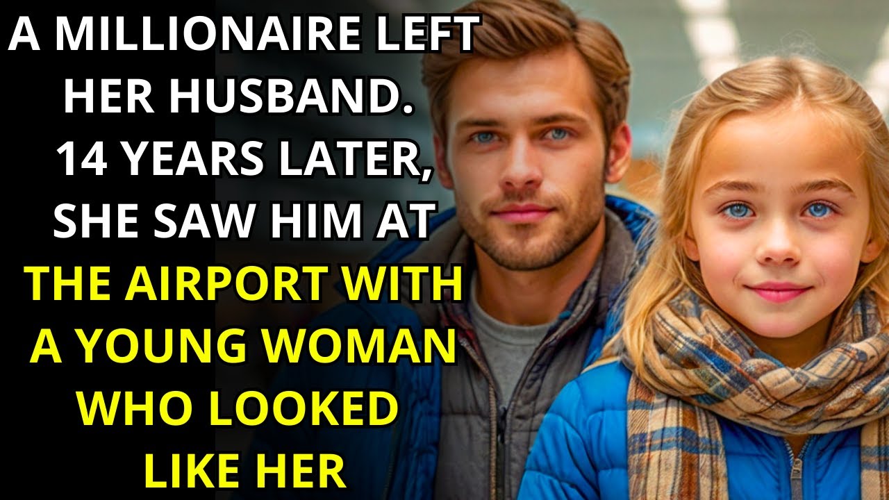 A MILLIONAIRE LEFT HER HUSBAND, YEARS LATER SHE SAW HIM AT THE AIRPORT WITH A YOUNG WOMAN IDENTICAL