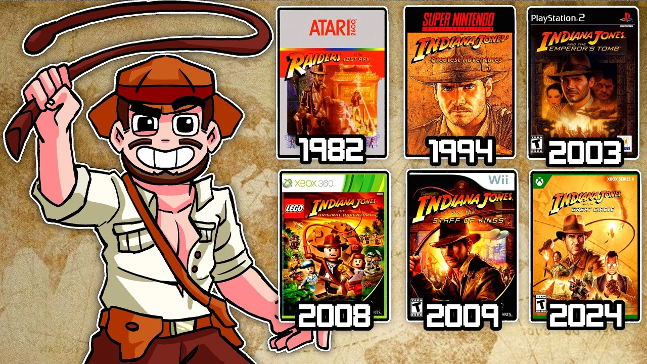 Joguei todos, TODOS os jogos do Indiana Jones em 1 vídeo