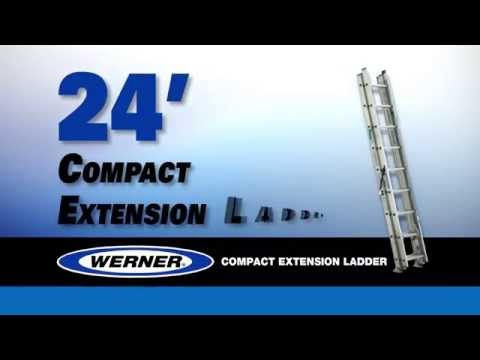 Werner Ladder 24 ft. Aluminum Compact Extension Ladder