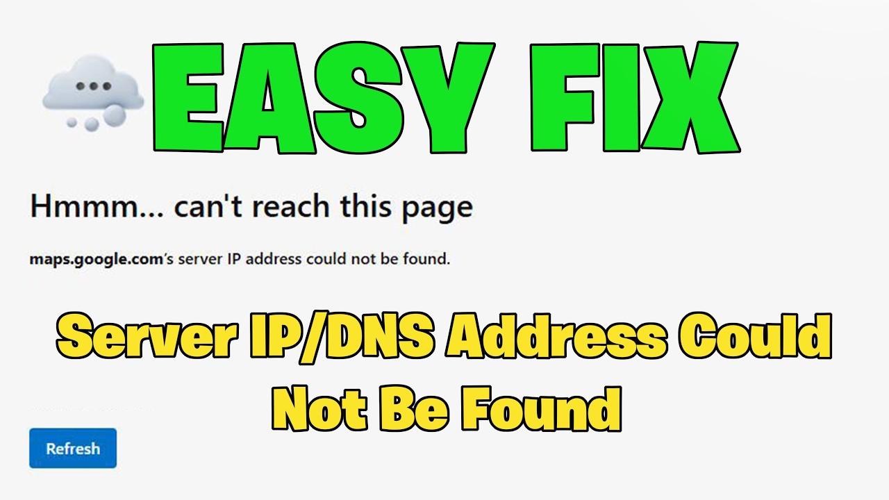 How To Fix Server IP/DNS Address Could Not Be Found Error (2026)  | Google Chrome & Windows Fix