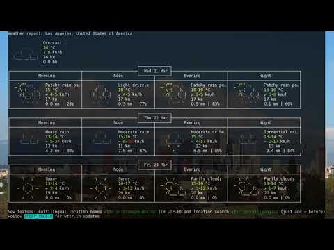 Los Angeles 3-days Forecast Wednesday, 03/21/2018  9am PDT