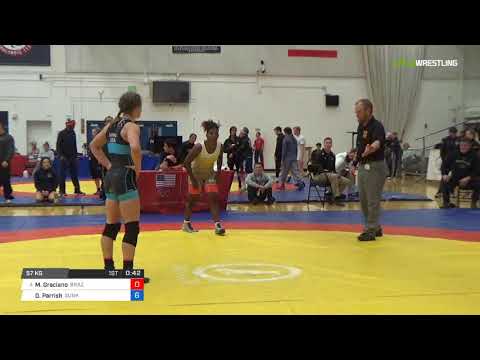 Women's Freestyle 57 Consi-Semis - Mayara Graciano (Braz) vs. Dominique Parrish (Sunk)