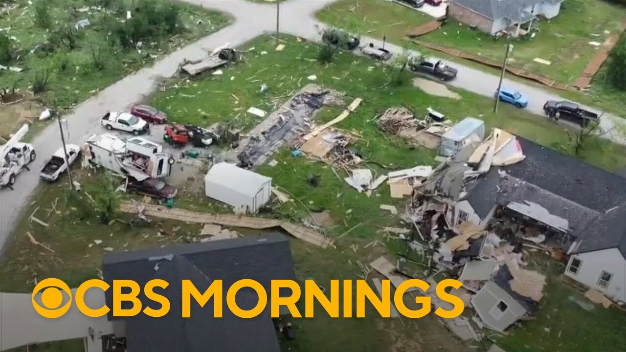 Man says "we actually felt the house lift up a little" as tornadoes sweep across central U.S.