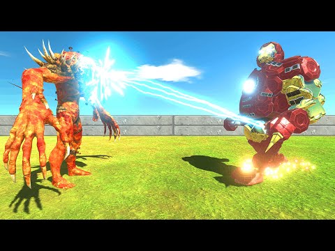 ⚡ IRON MAN DEATH RUN - 🦖 Animal Revolt Battle Simulator 🦕