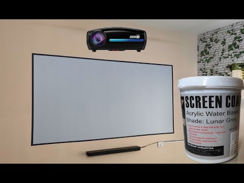 DIY Projector wall screen making with GARDWEL SCREEN COATING paint for BORSSO MARS 10 projector