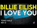 Billie Eilish - Aku Mencintaimu - Karaoke Instrumental - Pria