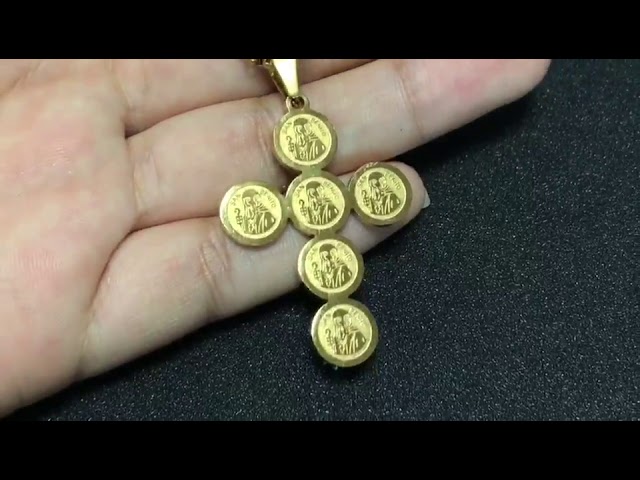 Vídeo relacionado con Only faith Collar Medalla de San Benito, Acero Inoxidable 316L, cadena de 45 cm, Disponible en Dorado y Plateado, 2 Estilos (San Benito Artesanal Dorado)
