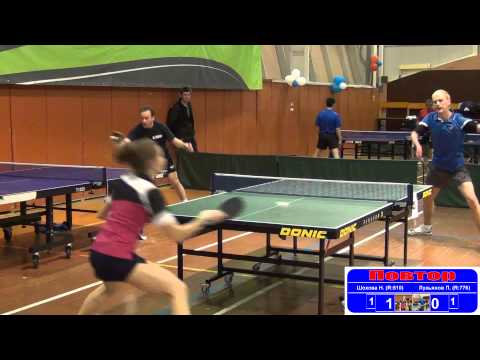Natalya SHOKHOVA vs Pavel LUKYANOV Moscow, Krylatsky Hills, KH-Saturday Table Tennis