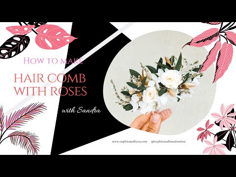 How to make a hair comb with roses