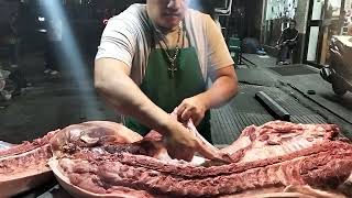 TUTORIAL DEBONE PIG PORK CARCASS AMAZING KNIFE SKILLS IN PHILIPPINES 10-26-24 #AMAZING #DEBONE