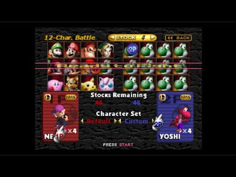 12 Character Battle | small dog vs. cuddly | SSB64 Smash 64 Remix