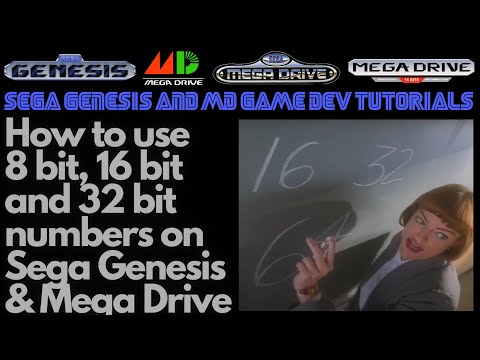 How to use 8, 16 & 32 bit numbers on Sega Genesis & Mega Drive - Beginners Game Dev Tutorials