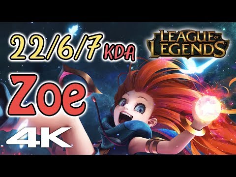 Zoe DOMINATING Game 😁 League of Legends in 4K UHD 60fps