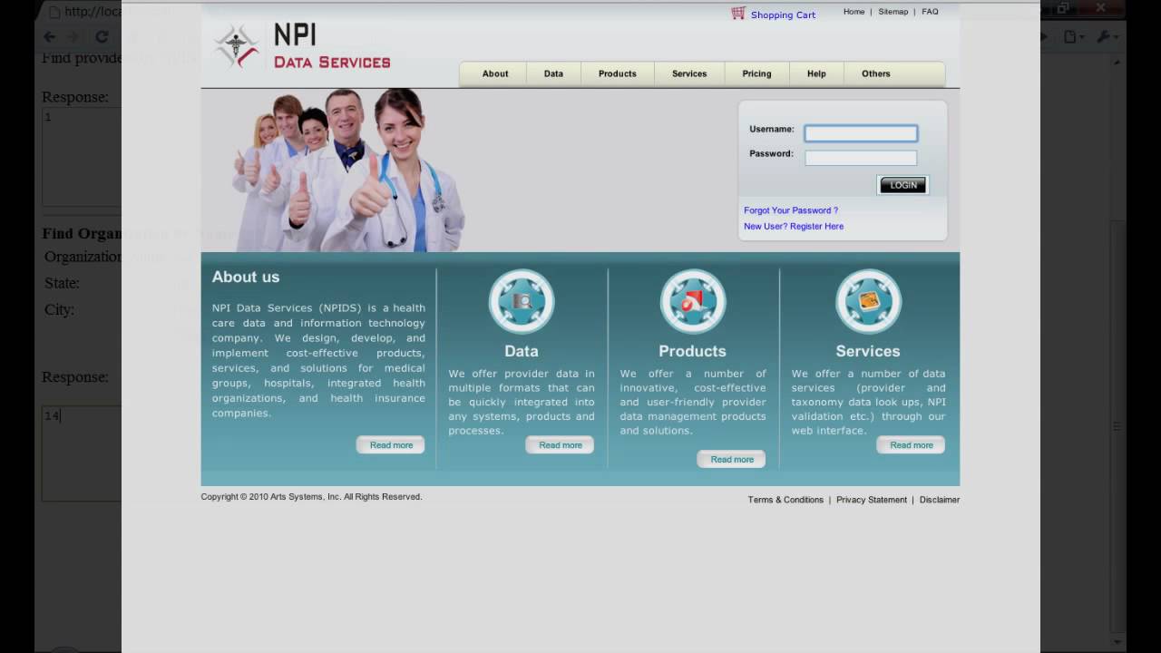 .NET Tutorial to use NPPES Healthcare Provider NPI Data/Lookup web service (Data as a Service-DaaS)