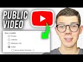How To Make Private YouTube Video Public Unprivate Full Guide