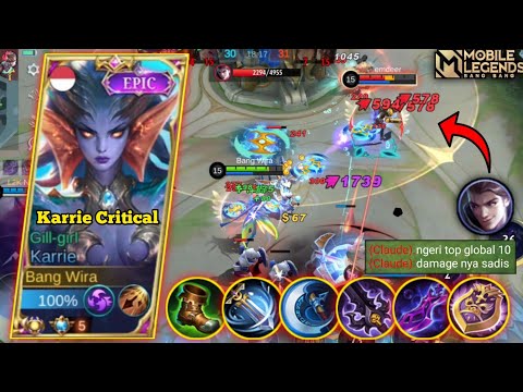 DAMAGE MACAM APA INI KARRIE CRITICAL ? APALAGI KALAU SUDAH LATE GAME ? CLAUDE PUN AUTO PANIK - MLBB
