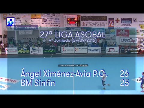 LIGA ASOBAL J04 Ángel Ximénez-Avia P.G. - BM. Sinfín 26 - 25