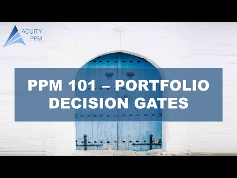 PPM 101: Why You Need a Portfolio Decision Gate Framework