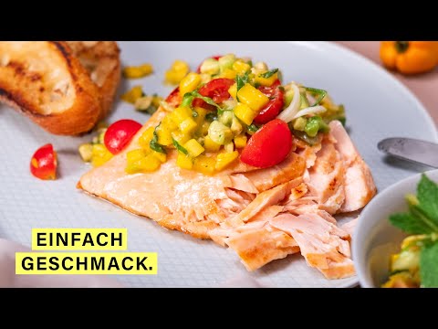 Fruchtige Mango Avocado Salsa mit Lachs 🥭🥑