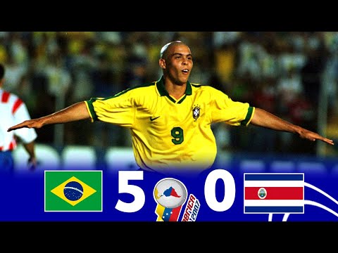 Brazil 5 × 0 Costa Rica (Ronaldo Phenomenon Show) 1997 Copa America Extended Highlight and Goal HD