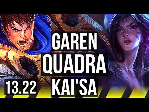 GAREN & Bard vs KAI'SA & Blitz (ADC) | Quadra | KR Master | 13.22
