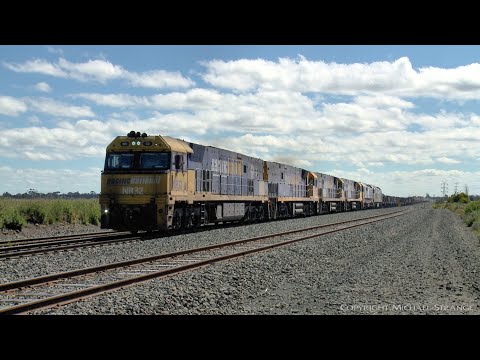 Six Diesel Locomotives Lead 4PM4 Steel / Container Train (31/10/2021) - PoathTV Australian Railways