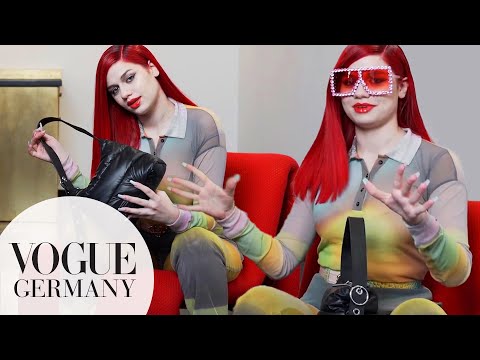 Badmómzjay opens her bag and shows her favorite bodyspray and crystal | In The Bag | VOGUE Germany