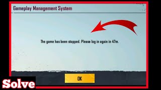 The game has been stopped please log in again in 47m || pubg mobile game  notification