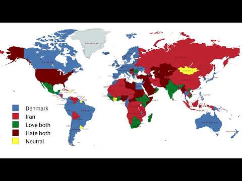 Denmark 🇩🇰 vs Iran 🇮🇷 - most liked country in the world