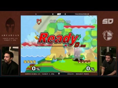 NorCal Arcadian 2016: M (Fox) vs TheCrimsonBlur (Marth) - Singles - Pools