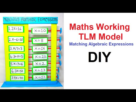 algebraic formulas maths working model 3d TLM maths project howtofunda DIY craftpiller