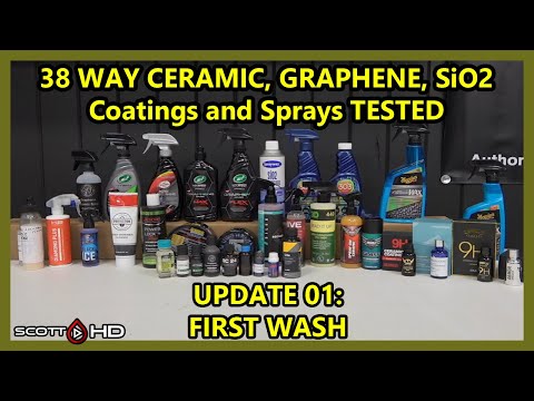 CERAMIC COATINGS  Longevity Test - 38 WAY - $9 to $1500 coatings & sealants - UPDATE 01 FIRST WASH