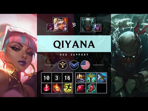 Qiyana Support vs Pyke - NA Diamond Patch 25.13