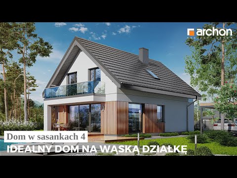 Dom w sasankach 4 – Mały dom na wąską działkę I ARCHON+ Projekty Domów