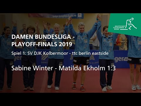 Sabine Winter - Matilda Ekholm  | Playoff-Finale Damen-Bundesliga 2019 Spiel 1