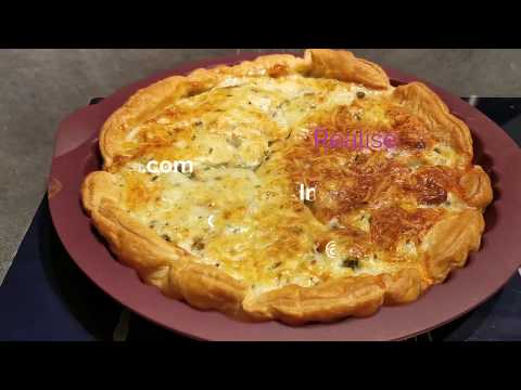 Tarte facile et rapide aux 3 fromages (roquefort, emmental et fromage blanc)