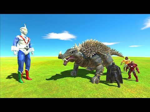 Zone Fighter Challenge Avengers and Team Anguirus | Death run - Animal Revolt Battle Simulator