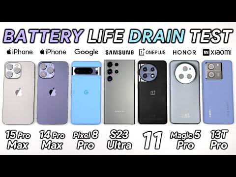 iPhone 15 Pro Max vs 14 Pro Max / Pixel / Samsung / OnePlus / Honor / Xiaomi Battery Life Test!
