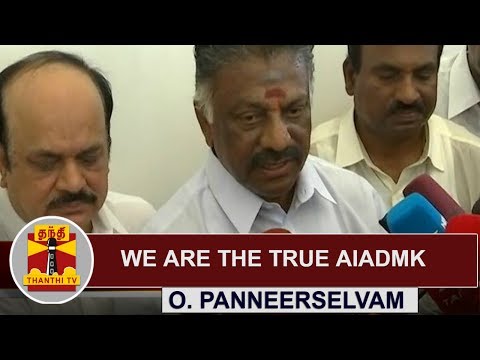 We are the True AIADMK, Our Faction will get Two Leaves Symbol | O. Panneerselvam | Thanthi TV