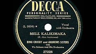 1950 Bing Crosby &amp; The Andrews Sisters - Mele Kalikimaka (Hawaiian Christmas Song)