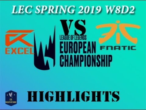 XL vs  FNC  Highlights W8D2 LEC Spring 2019 | exceL Esports vs. Fnatic Rekkles (Vayne) Carry