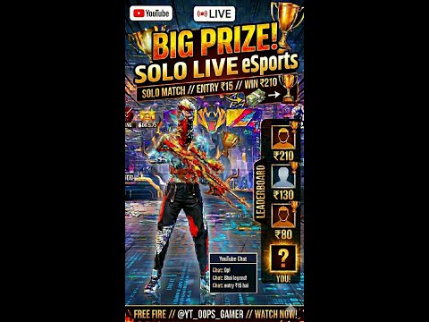 FF GRAND TOURNAMENT LIVE // PRIZE POOL 200 rs
