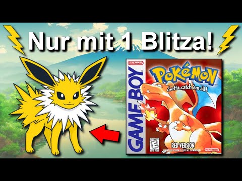 Kann man Pokemon Rot/Blau mit NUR einem BLITZA durchspielen? (+ So wenig Kämpfe wie möglich)