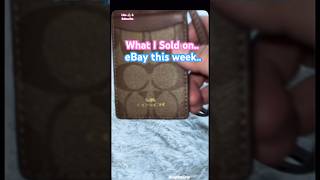 What I Sold on eBay this week! Coach Item | RaqReviews
